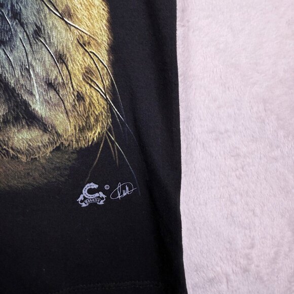 Y2K Caballo Pitbull Dog Graphic T Shirt‎ Men's Small Glow in the Dark Streetwear - Picture 2 of 6